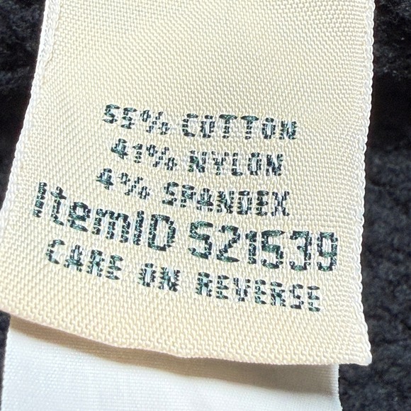 L.L. Bean Waffle Knit Turtleneck Sweater Womens 1X Black Side Zip 521539 - Picture 9 of 11